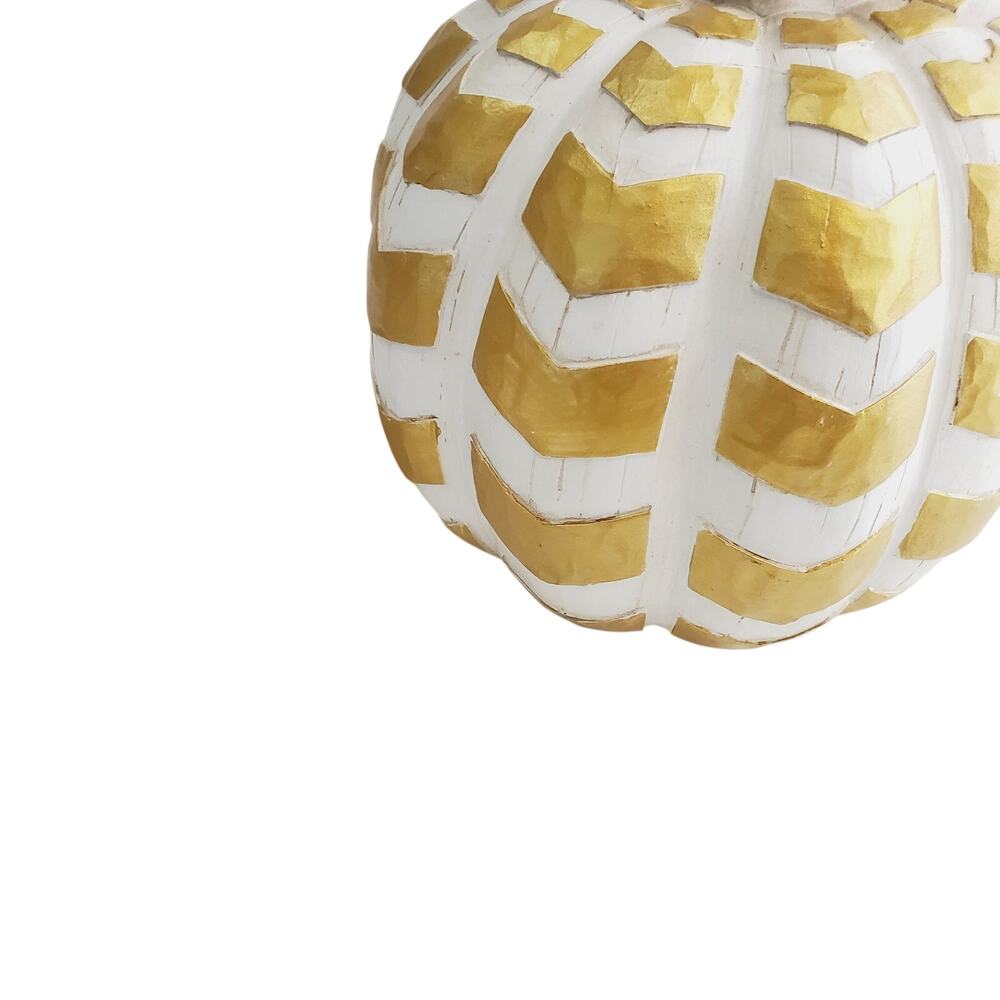 Robert Staley Signature Collection Fall Pumpkin 2 PC 6.5 X 6.5 White & Gold 2014 - Picture 6 of 8